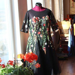 LMBridal Ball Gown Prom Evening Nature Embroidered